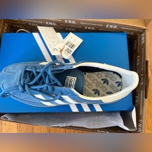 Adidas handball spezial blue and cream shoes